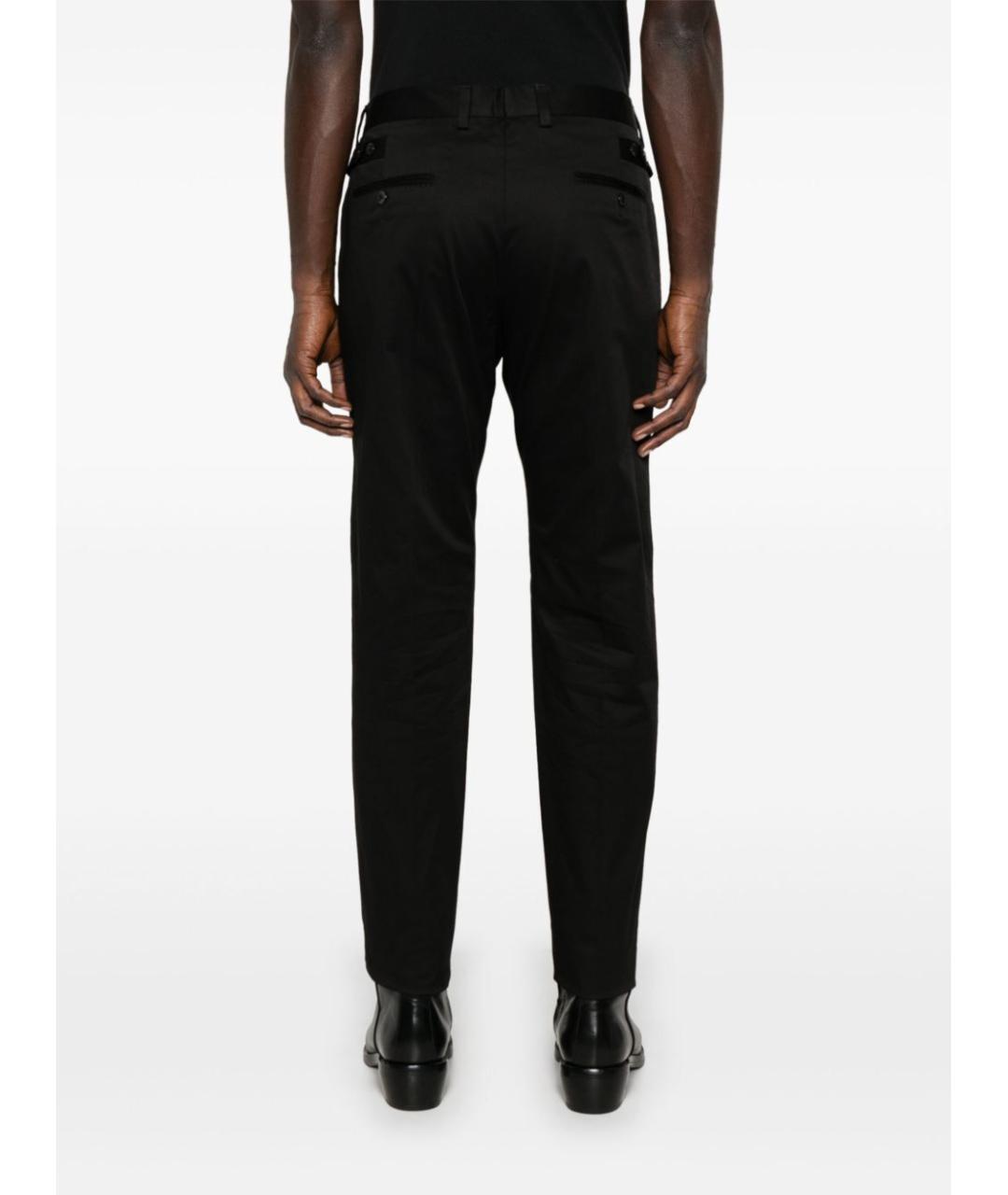 DOLCE&GABBANA Черные хлопковые классические брюки, фото 3