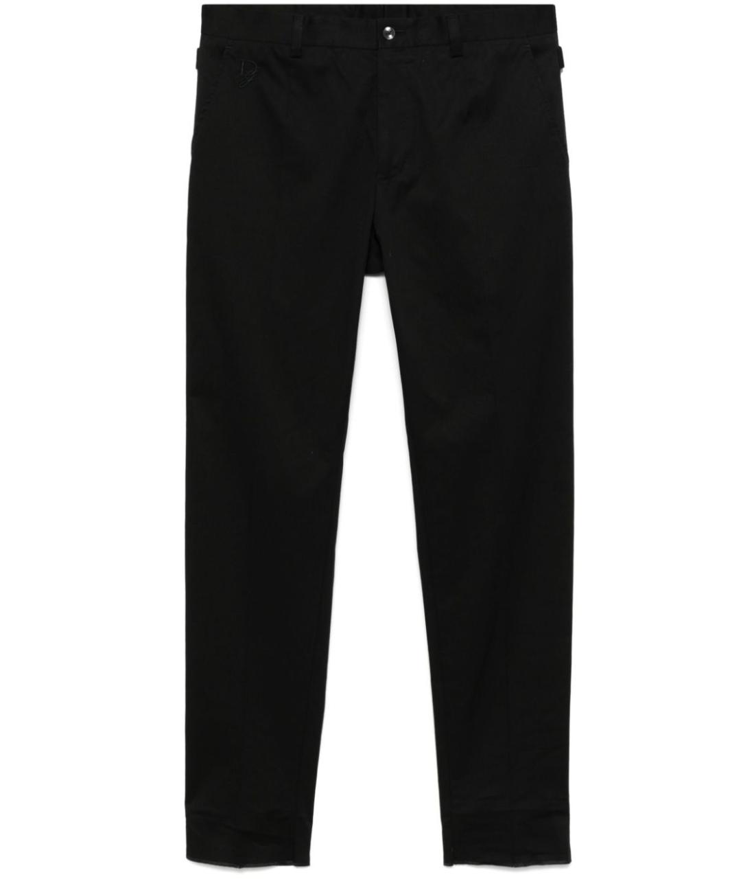 DOLCE&GABBANA Черные хлопковые классические брюки, фото 1