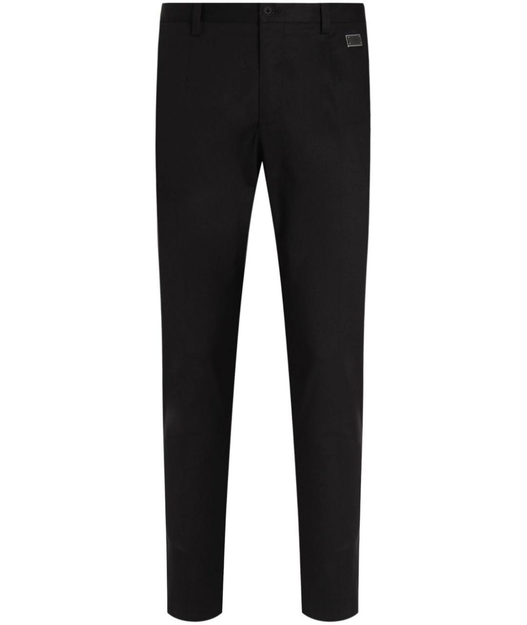 DOLCE&GABBANA Черные хлопко-эластановые повседневные брюки, фото 1