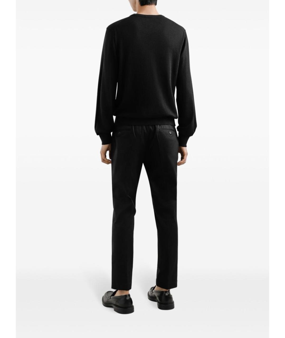 DOLCE&GABBANA Черные хлопко-эластановые повседневные брюки, фото 4