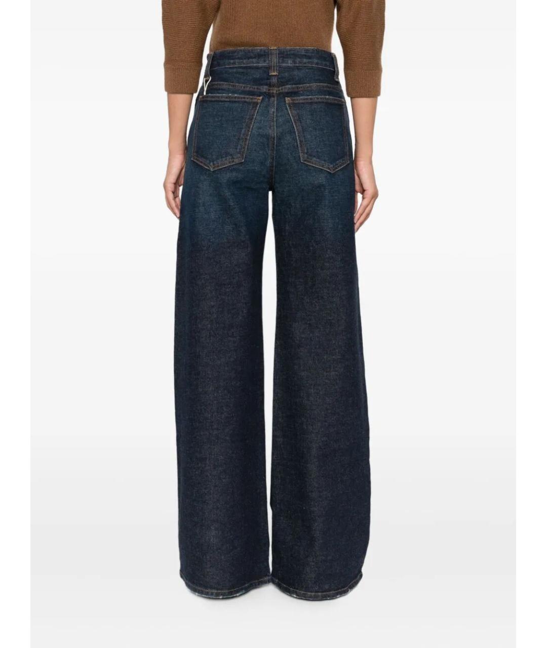 KHAITE Синие хлопко-эластановые прямые джинсы, фото 3