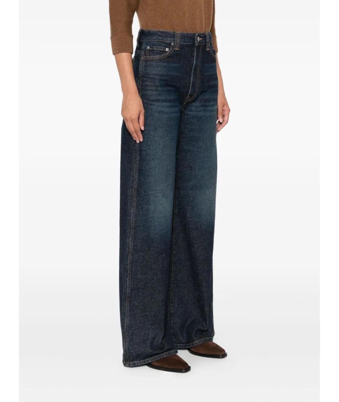 KHAITE Синие хлопко-эластановые прямые джинсы, фото 4