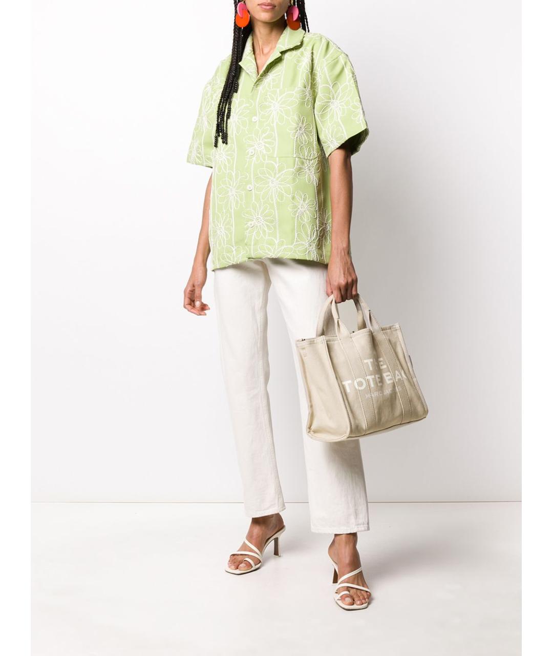 MARC JACOBS Бежевая тканевая сумка тоут, фото 2