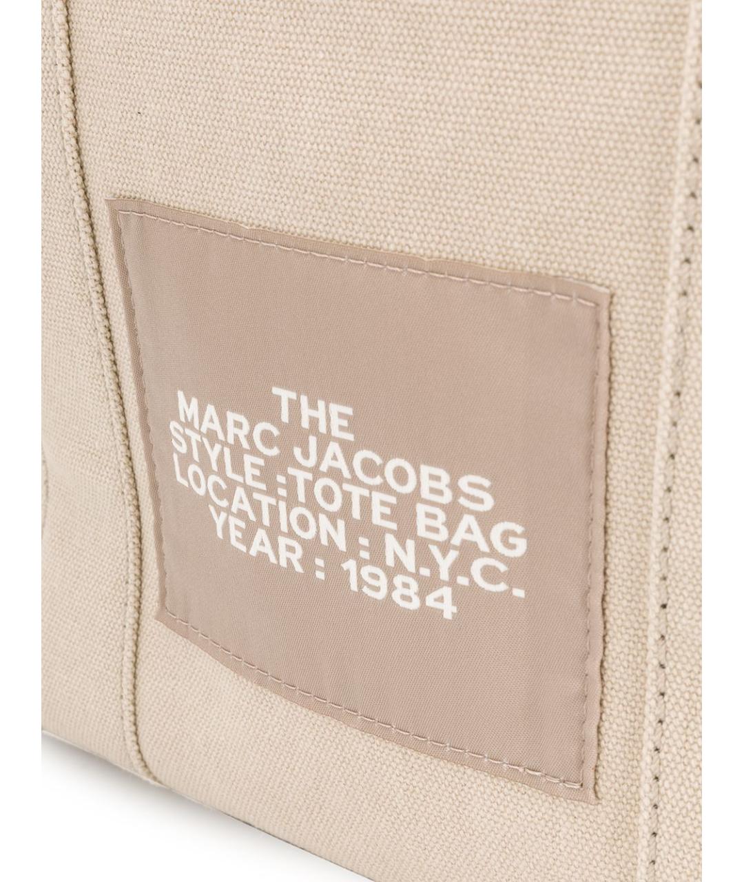 MARC JACOBS Бежевая тканевая сумка тоут, фото 4