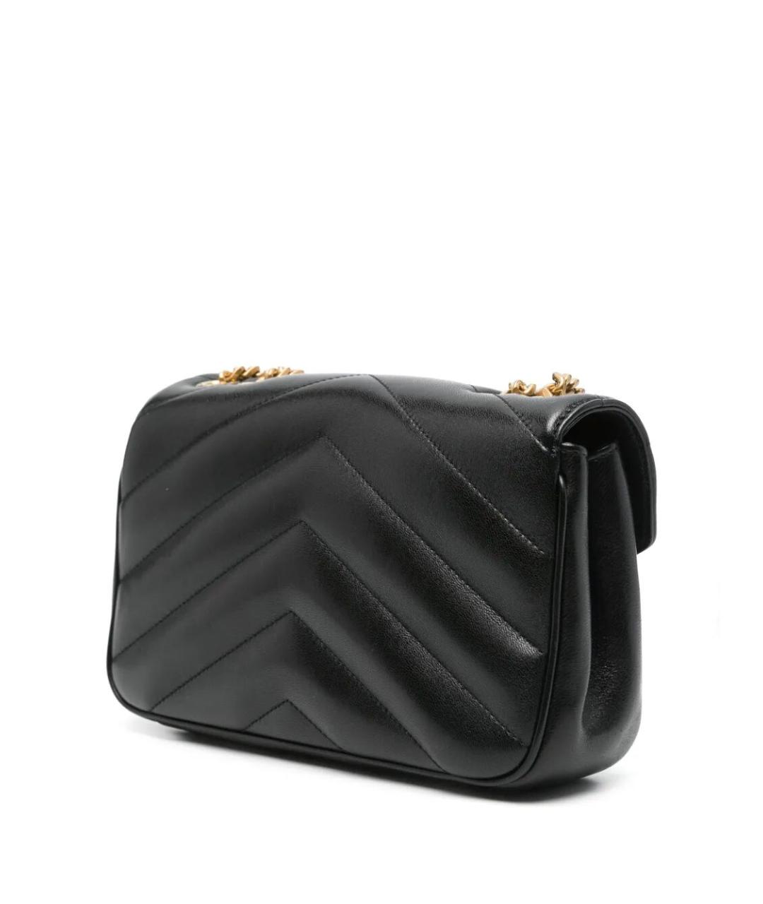 SAINT LAURENT Черная кожаная сумка через плечо, фото 4