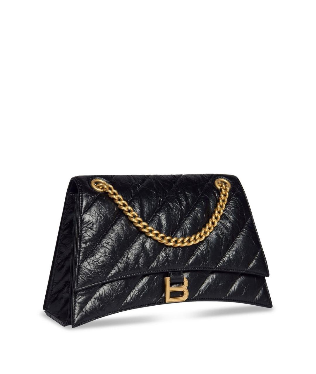 BALENCIAGA Черная кожаная сумка через плечо, фото 3