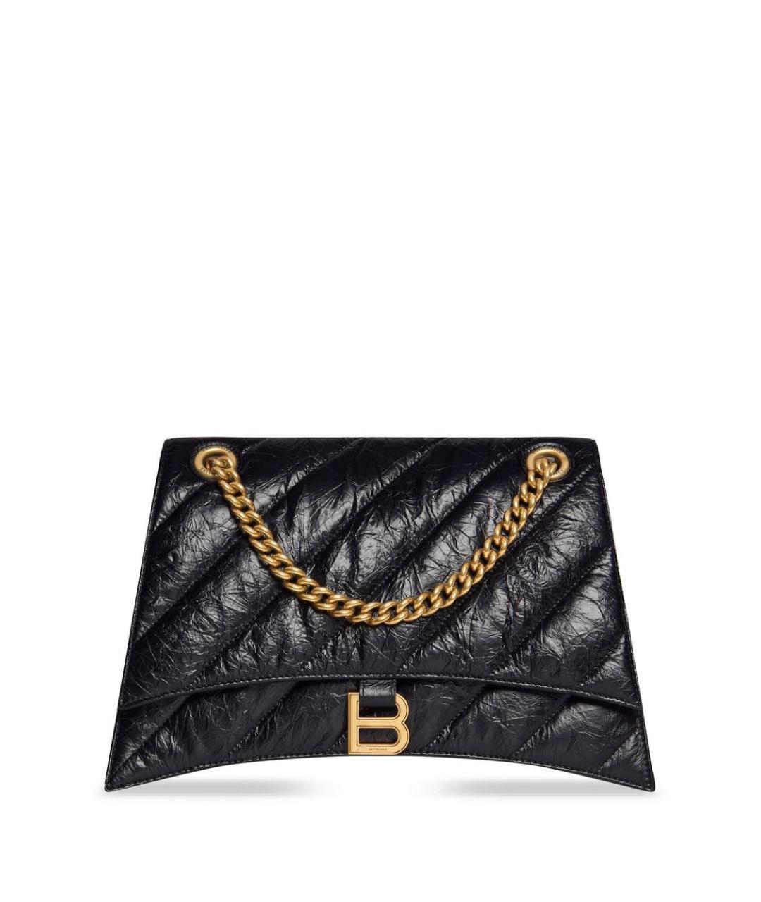 BALENCIAGA Черная кожаная сумка через плечо, фото 1