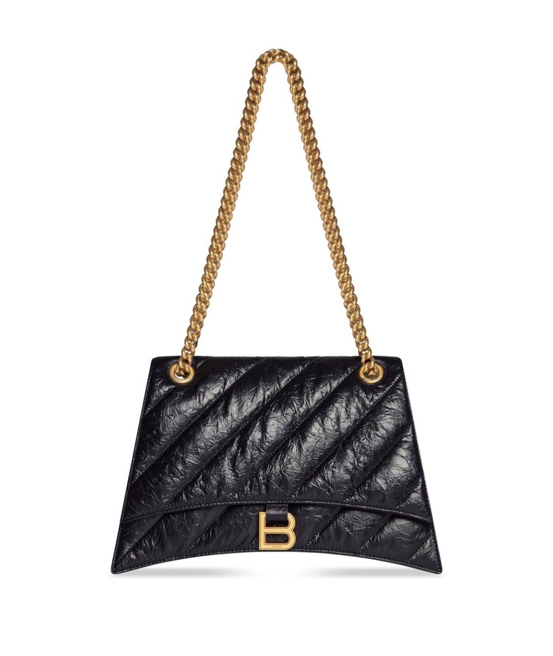 BALENCIAGA Черная кожаная сумка через плечо, фото 5