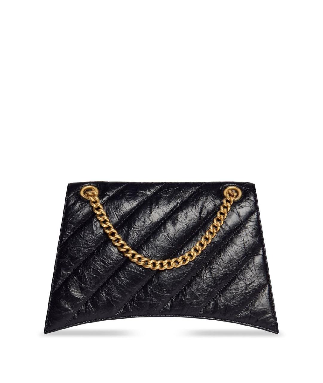 BALENCIAGA Черная кожаная сумка через плечо, фото 4