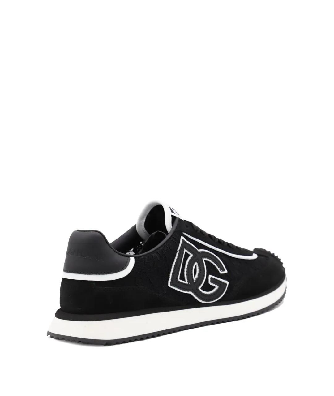 DOLCE&GABBANA Черные кожаные кроссовки, фото 3