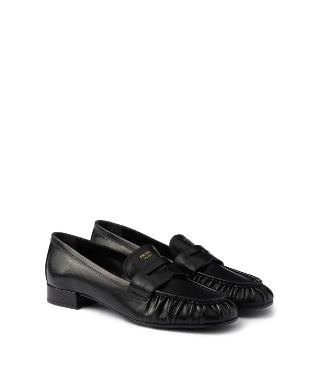 PRADA Черные кожаные лоферы, фото 5