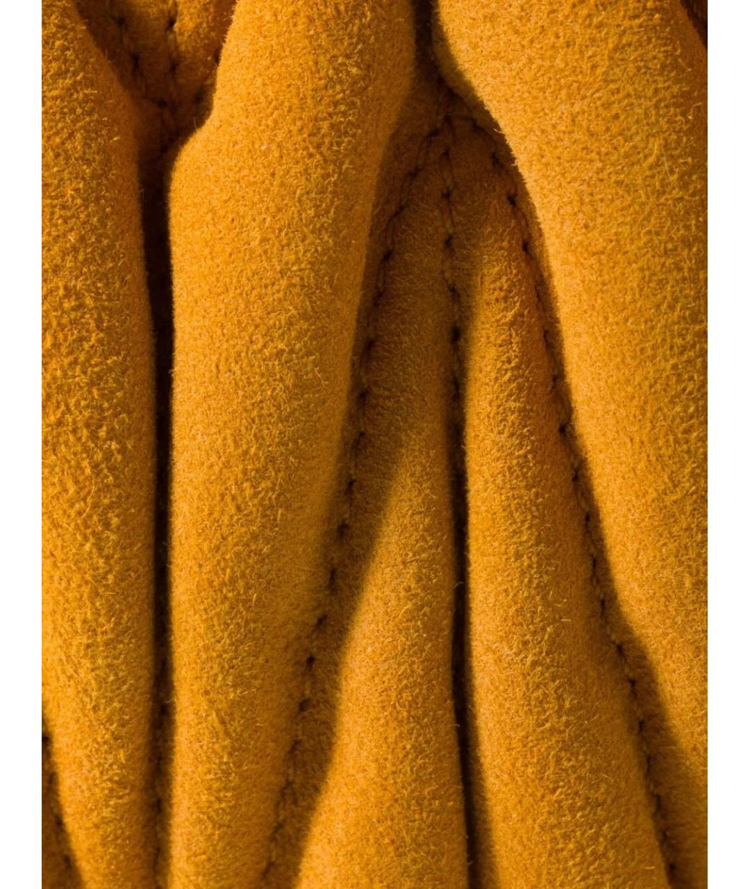 MIU MIU Желтая замшевая сумка через плечо, фото 7