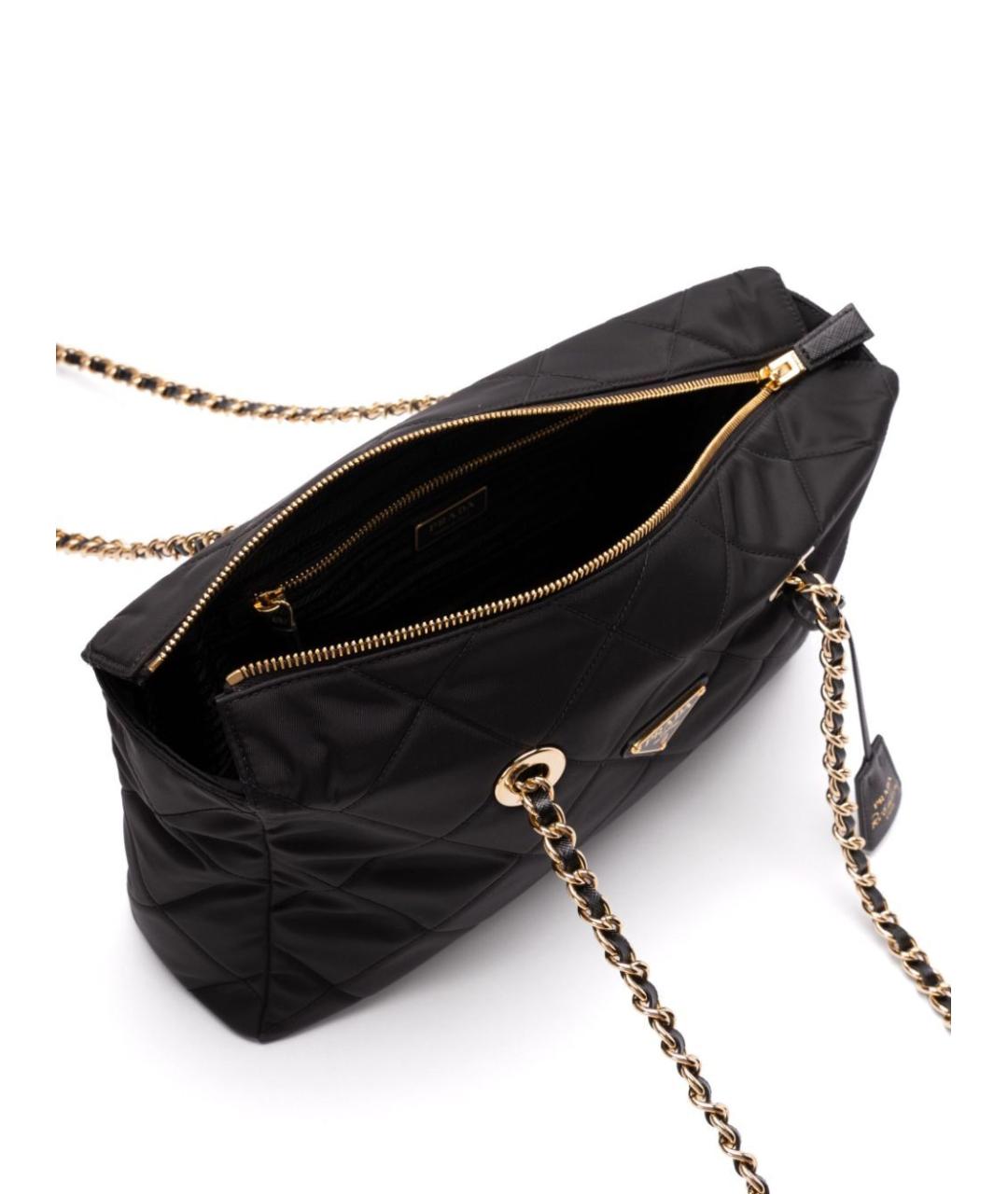 PRADA Черная синтетическая сумка тоут, фото 3