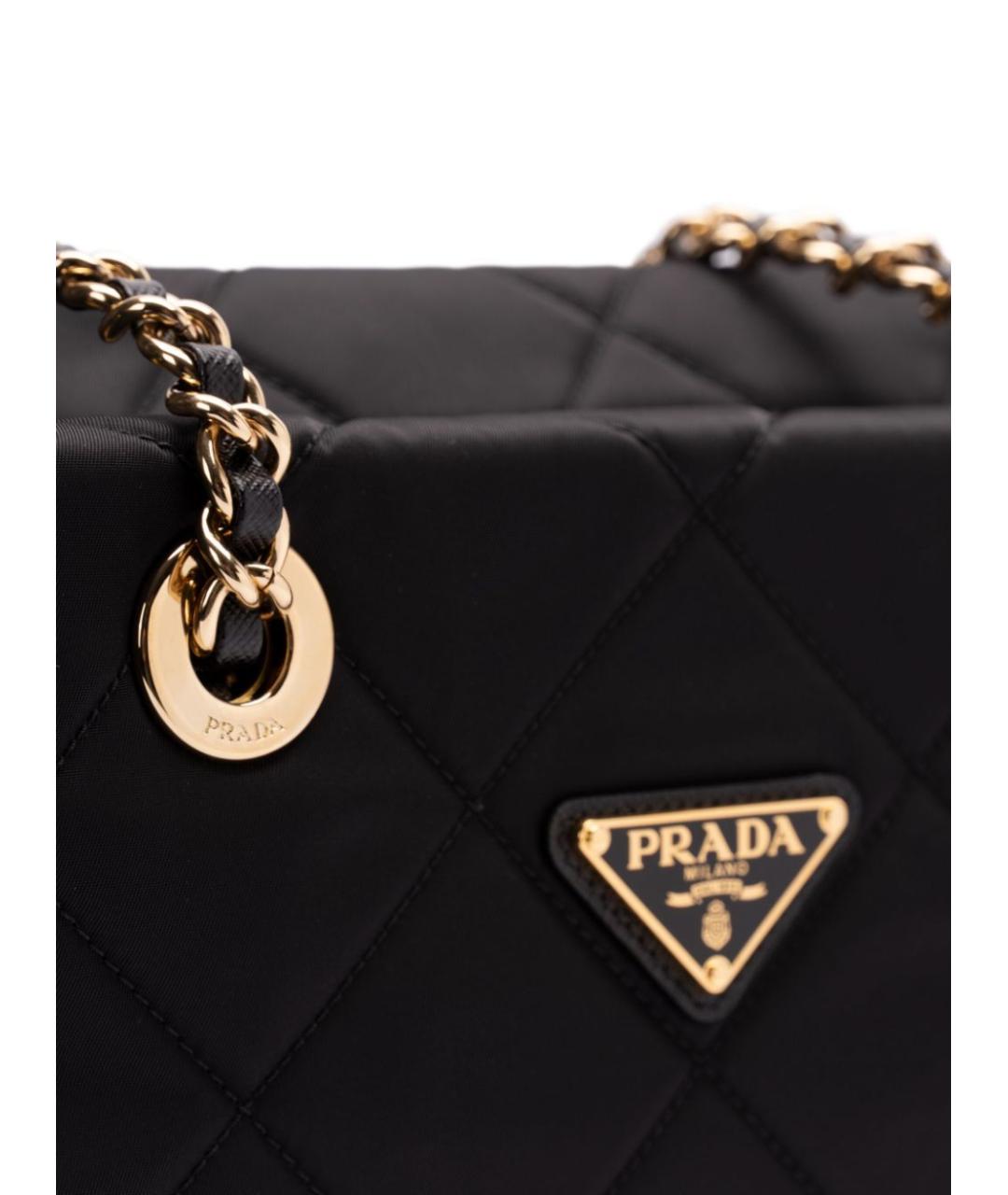 PRADA Черная синтетическая сумка тоут, фото 5