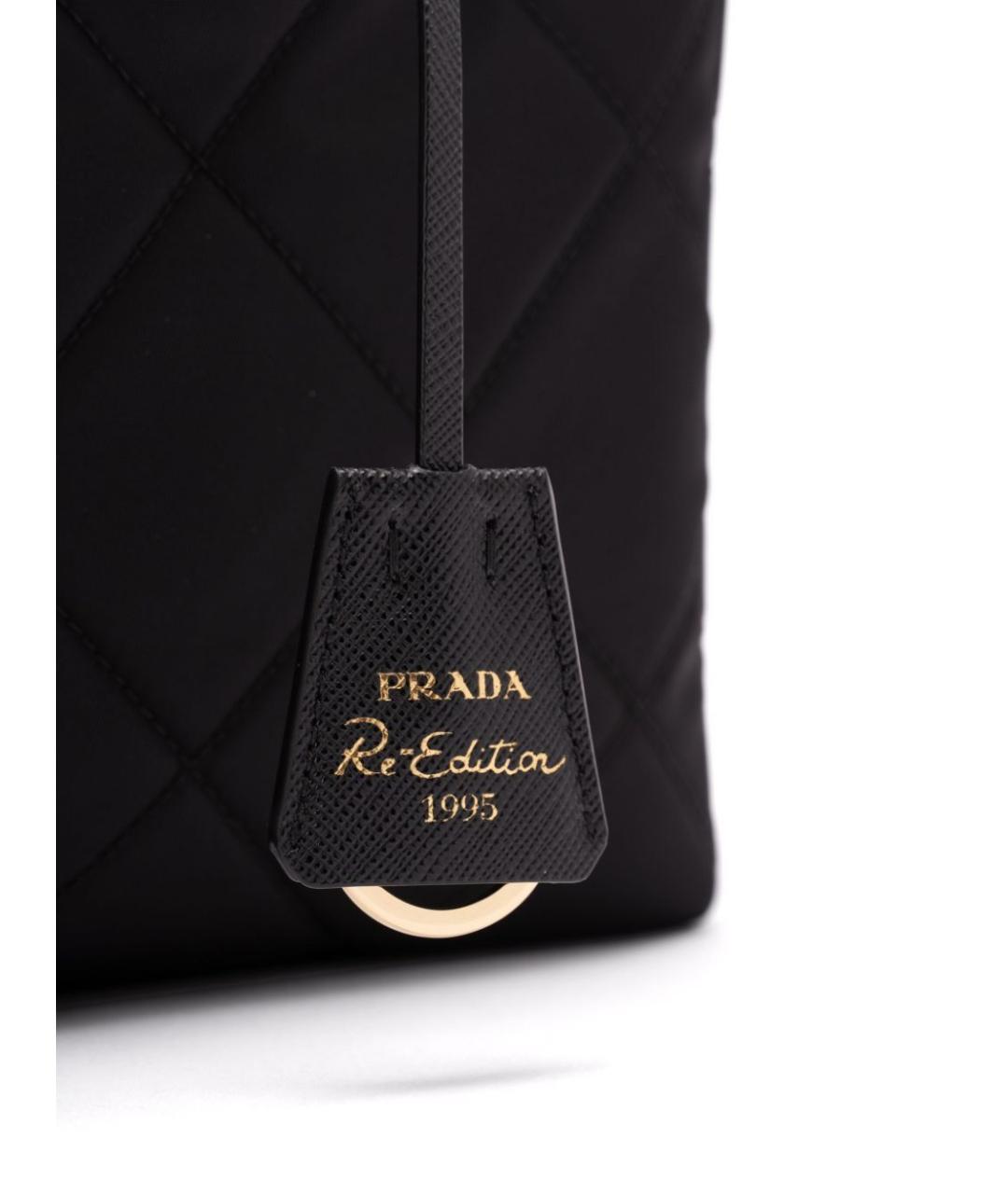 PRADA Черная синтетическая сумка тоут, фото 6