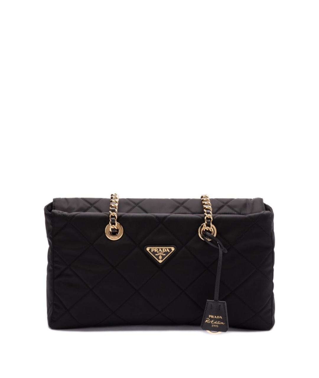 PRADA Черная синтетическая сумка тоут, фото 1