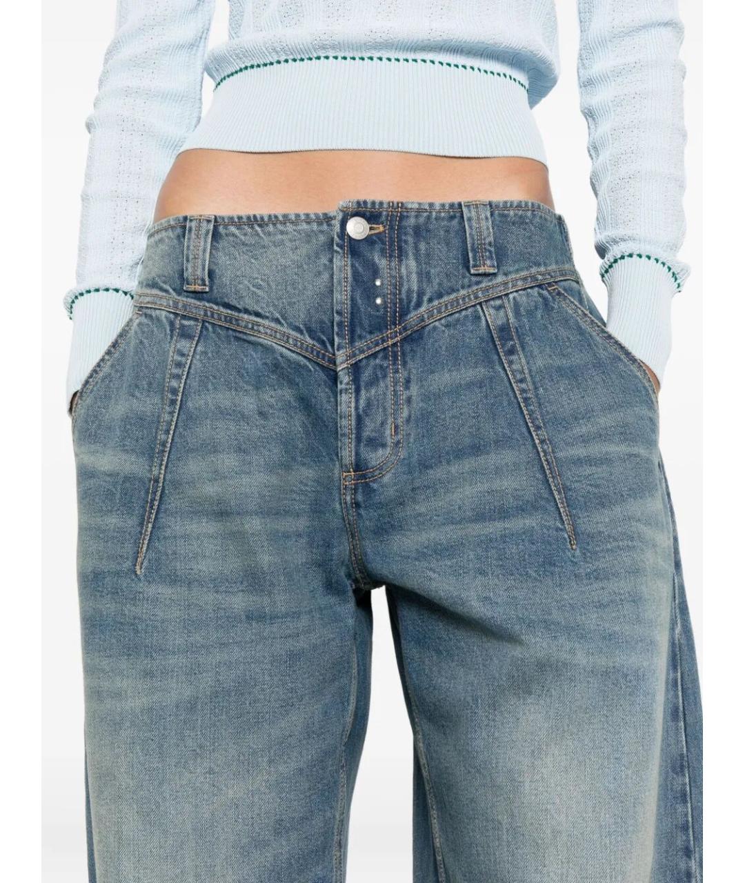 ALEXANDER MCQUEEN Голубые хлопковые прямые джинсы, фото 5