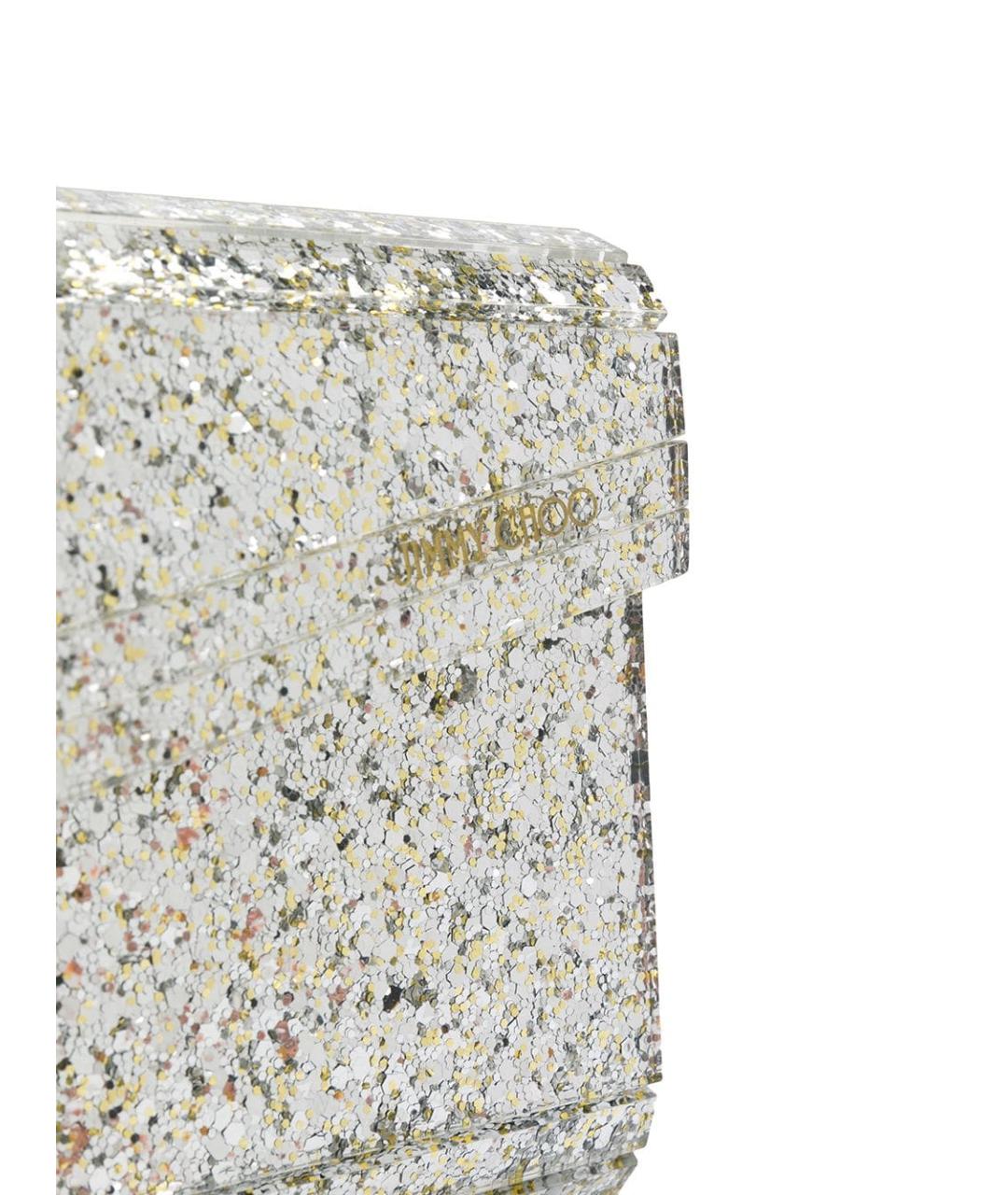 JIMMY CHOO Серебряная синтетическая сумка через плечо, фото 4