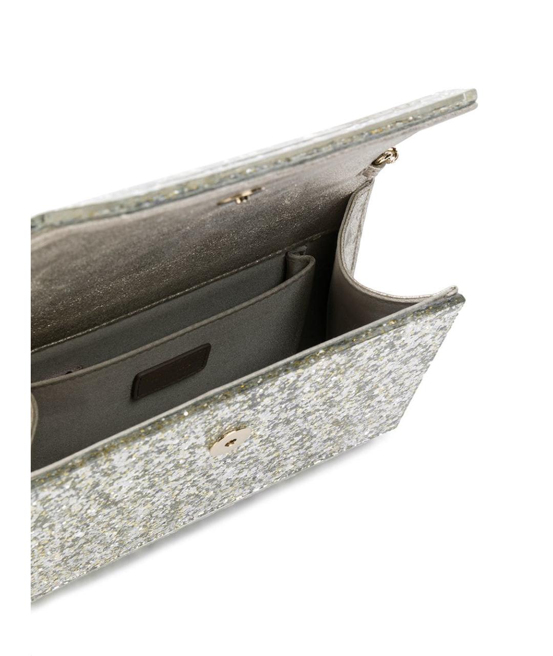 JIMMY CHOO Серебряная синтетическая сумка через плечо, фото 5