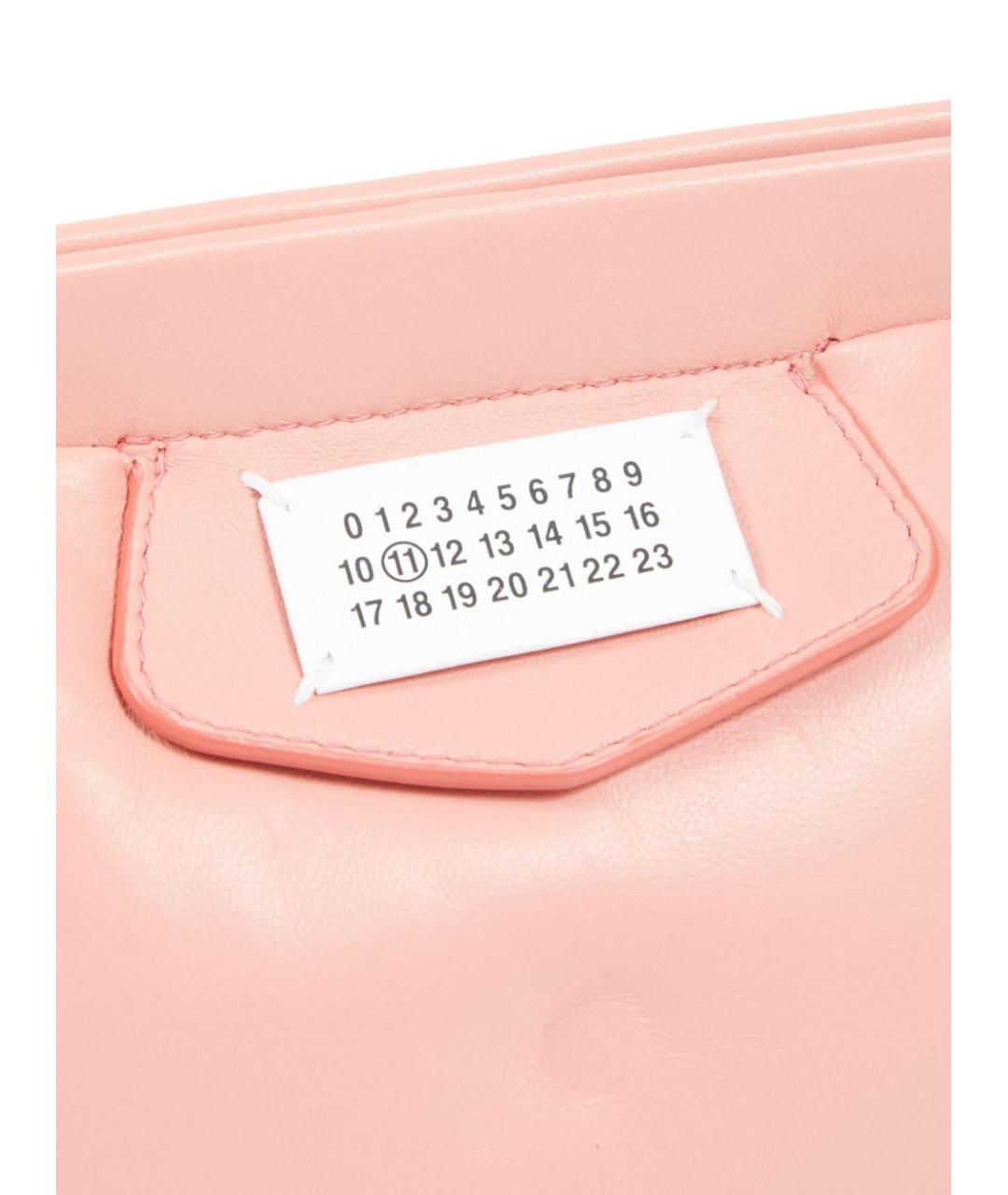 MAISON MARGIELA Розовая кожаная сумка через плечо, фото 4