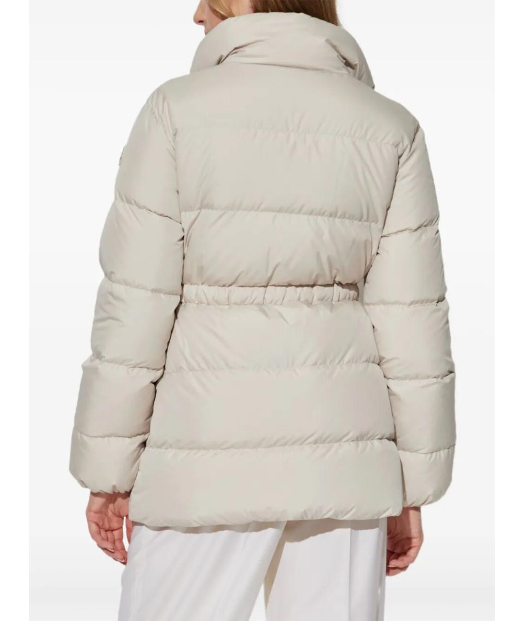 MONCLER Белый полиэстеровый пуховик, фото 3