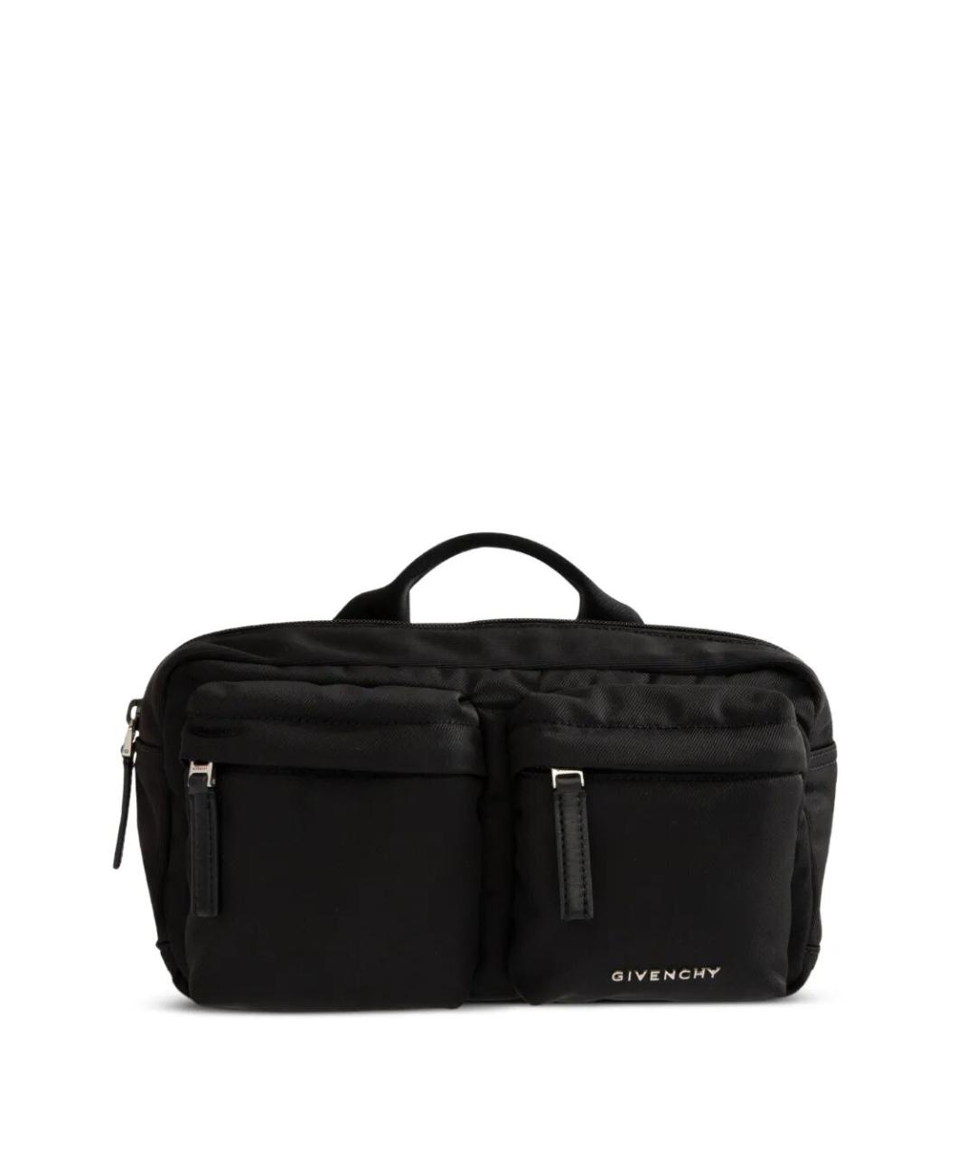 GIVENCHY Черная кожаная сумка на плечо, фото 1