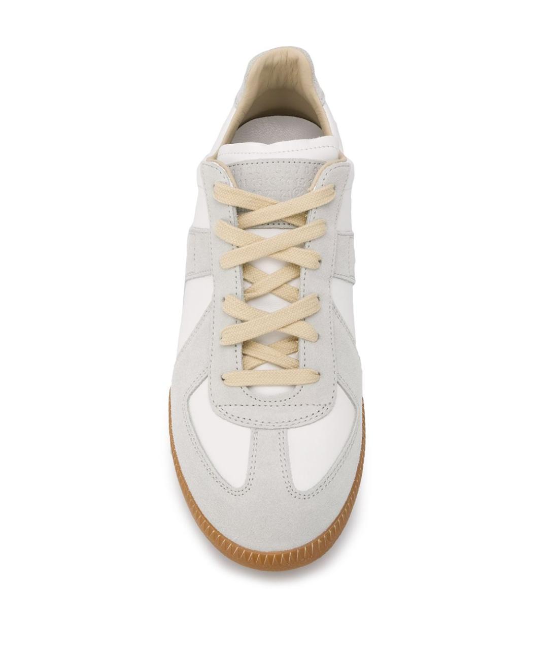 MAISON MARGIELA Белые кожаные кеды, фото 4