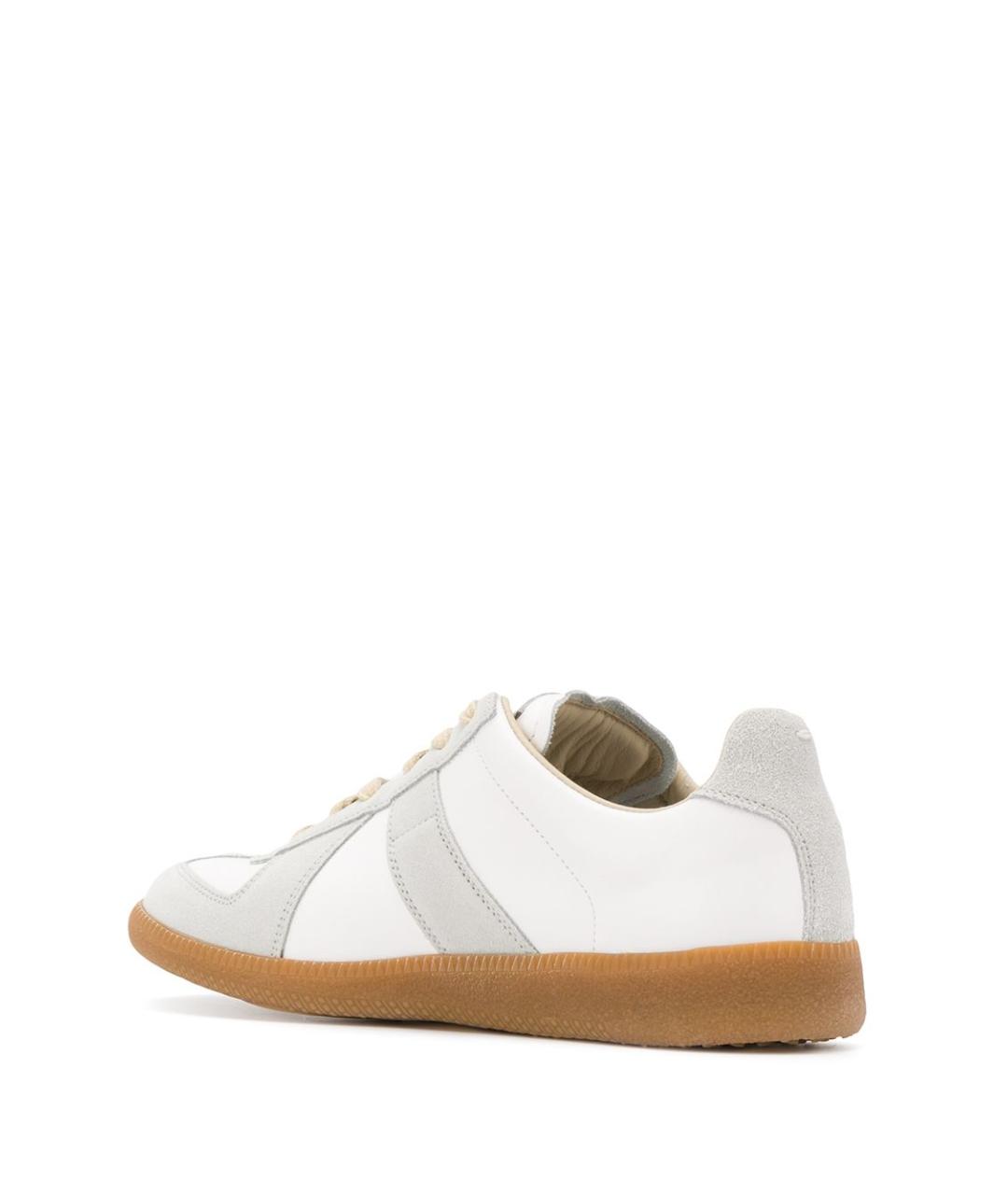 MAISON MARGIELA Белые кожаные кеды, фото 3