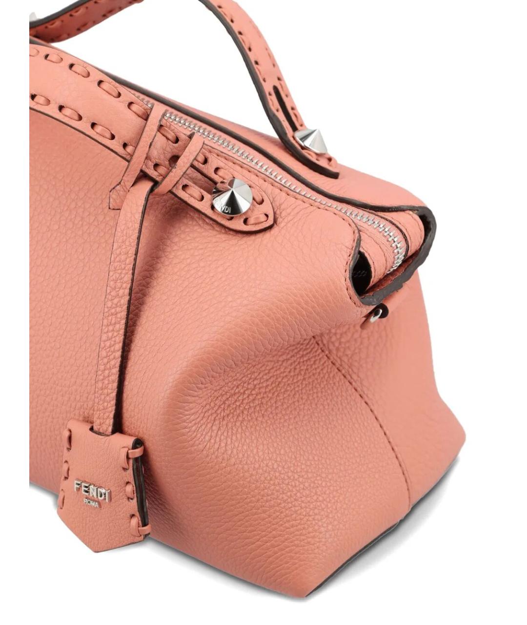 FENDI Розовая кожаная сумка тоут, фото 4