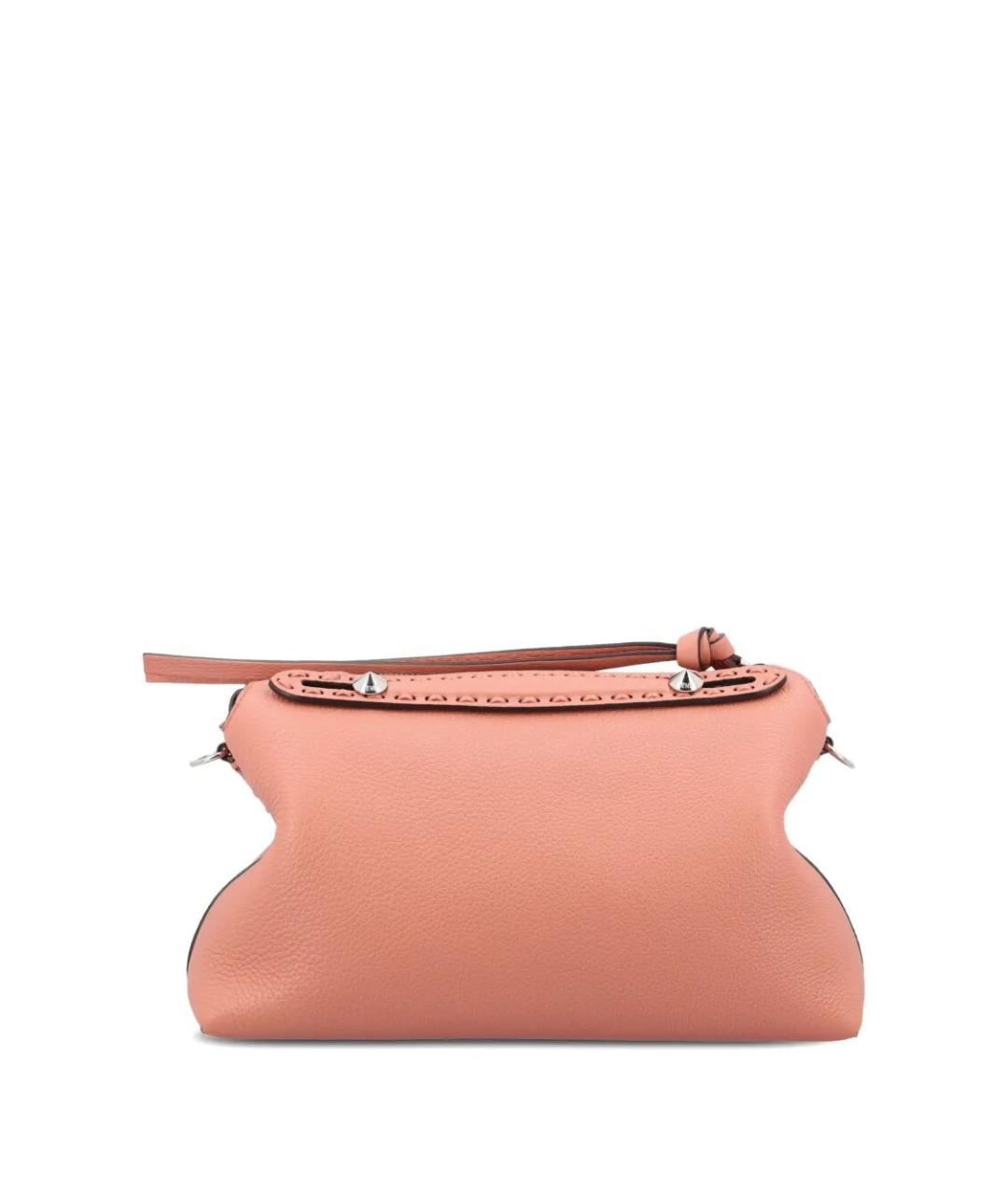 FENDI Розовая кожаная сумка тоут, фото 2