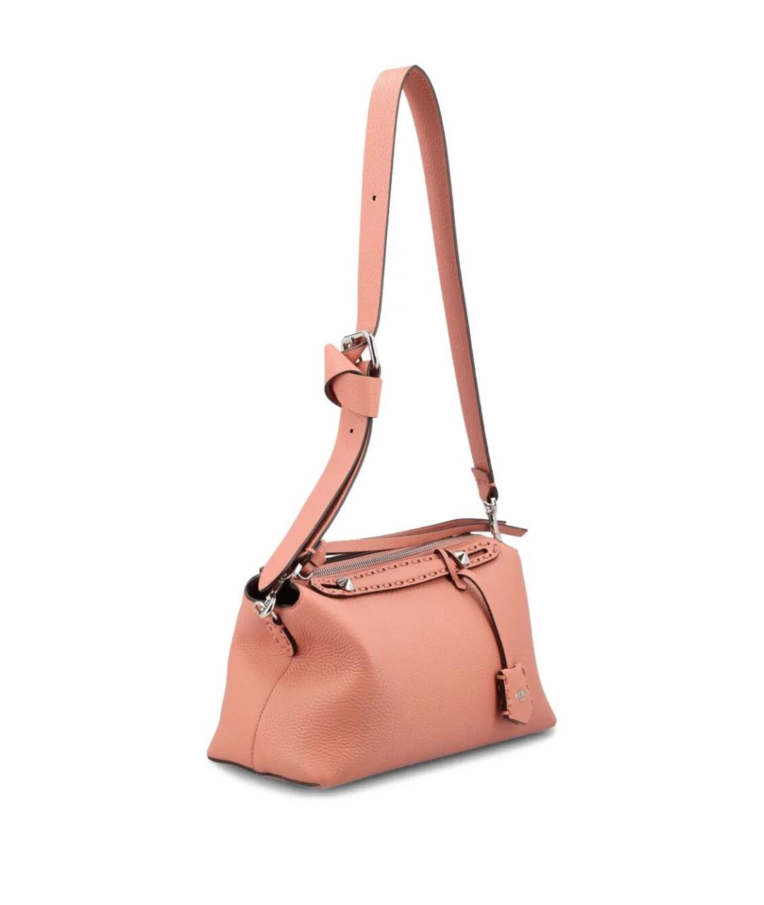 FENDI Розовая кожаная сумка тоут, фото 3