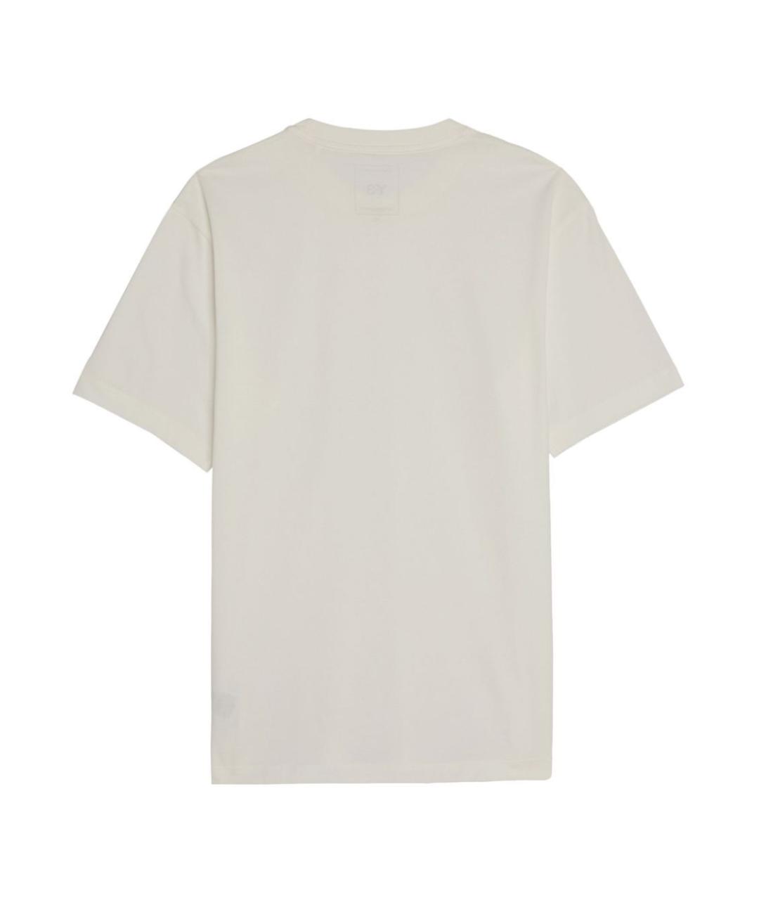 Y-3 Белая хлопковая футболка, фото 3