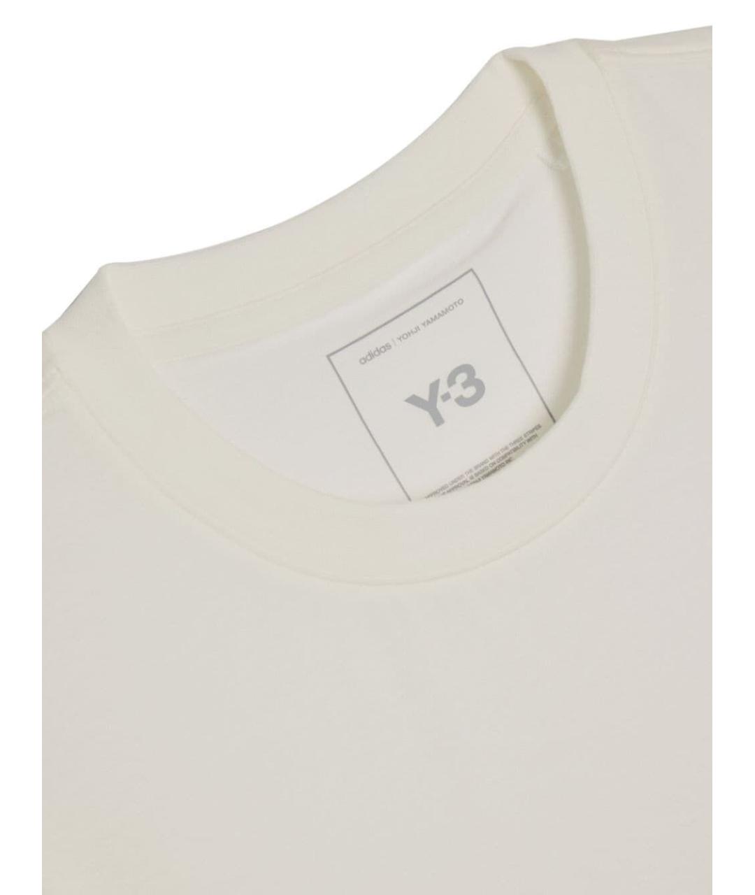 Y-3 Белая хлопковая футболка, фото 4