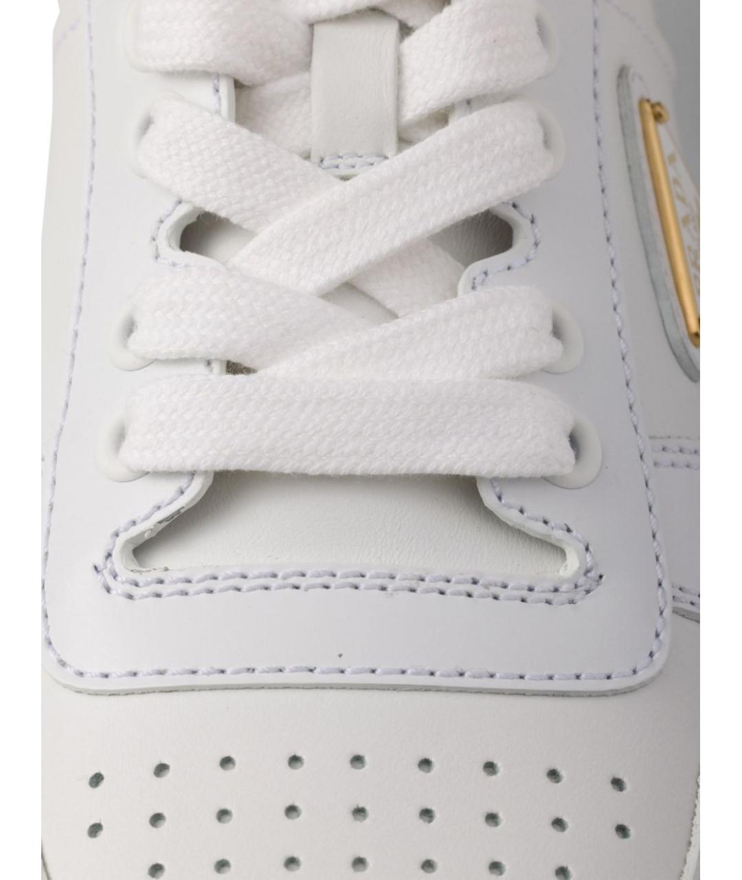 PRADA Белые кожаные кеды, фото 6