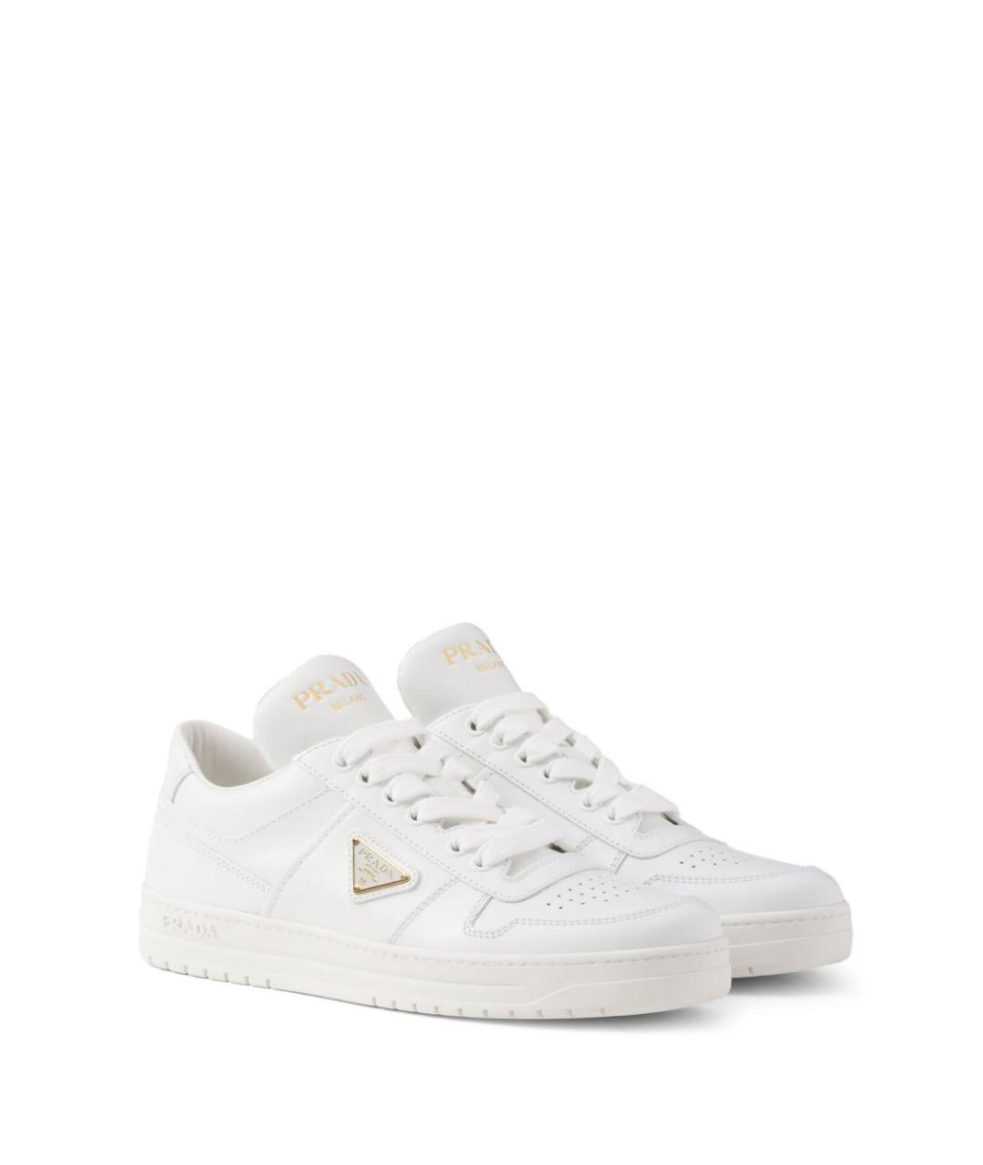 PRADA Белые кожаные кеды, фото 8
