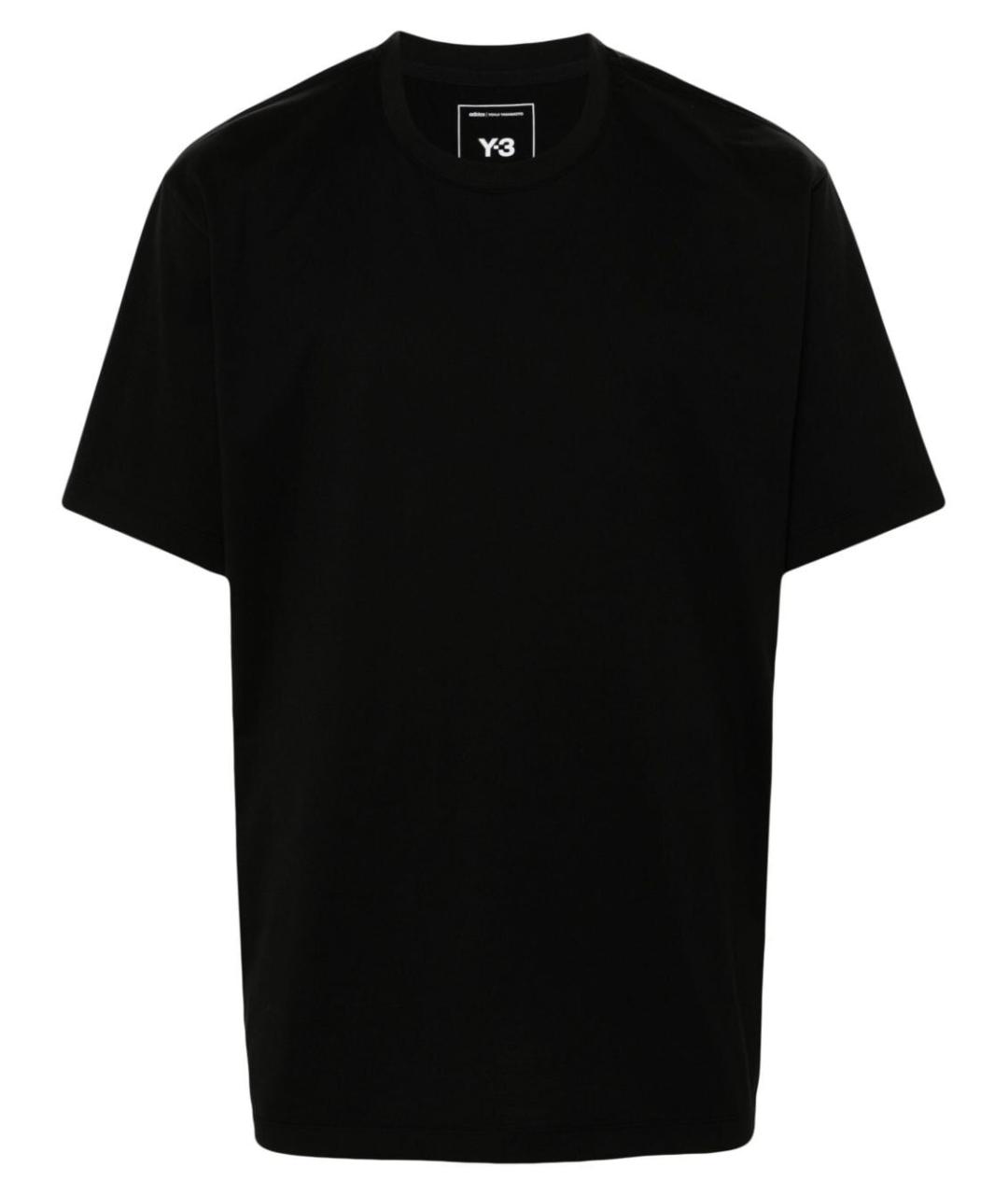 Y-3 Черная хлопковая футболка, фото 1