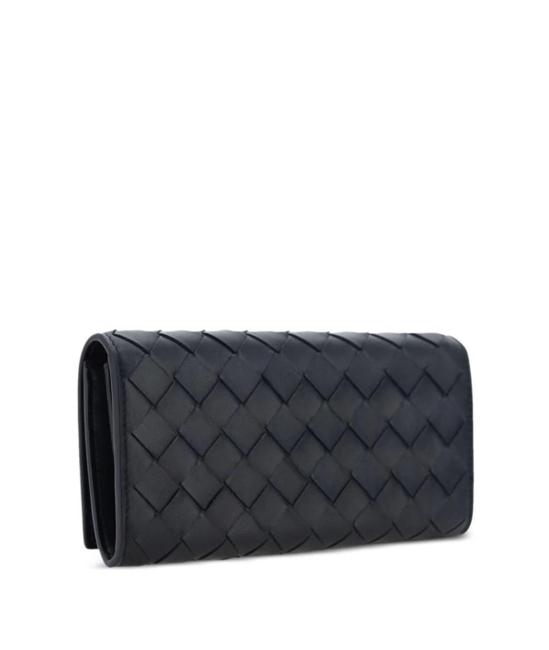 BOTTEGA VENETA Черный кожаный кошелек, фото 4
