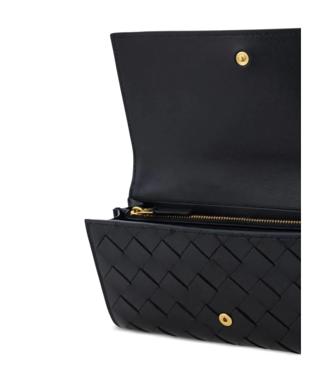 BOTTEGA VENETA Черный кожаный кошелек, фото 5