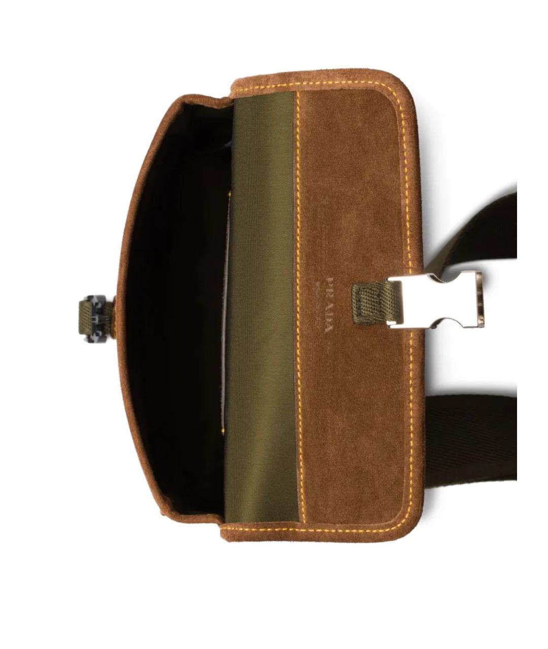 PRADA Хаки синтетическая сумка на плечо, фото 3