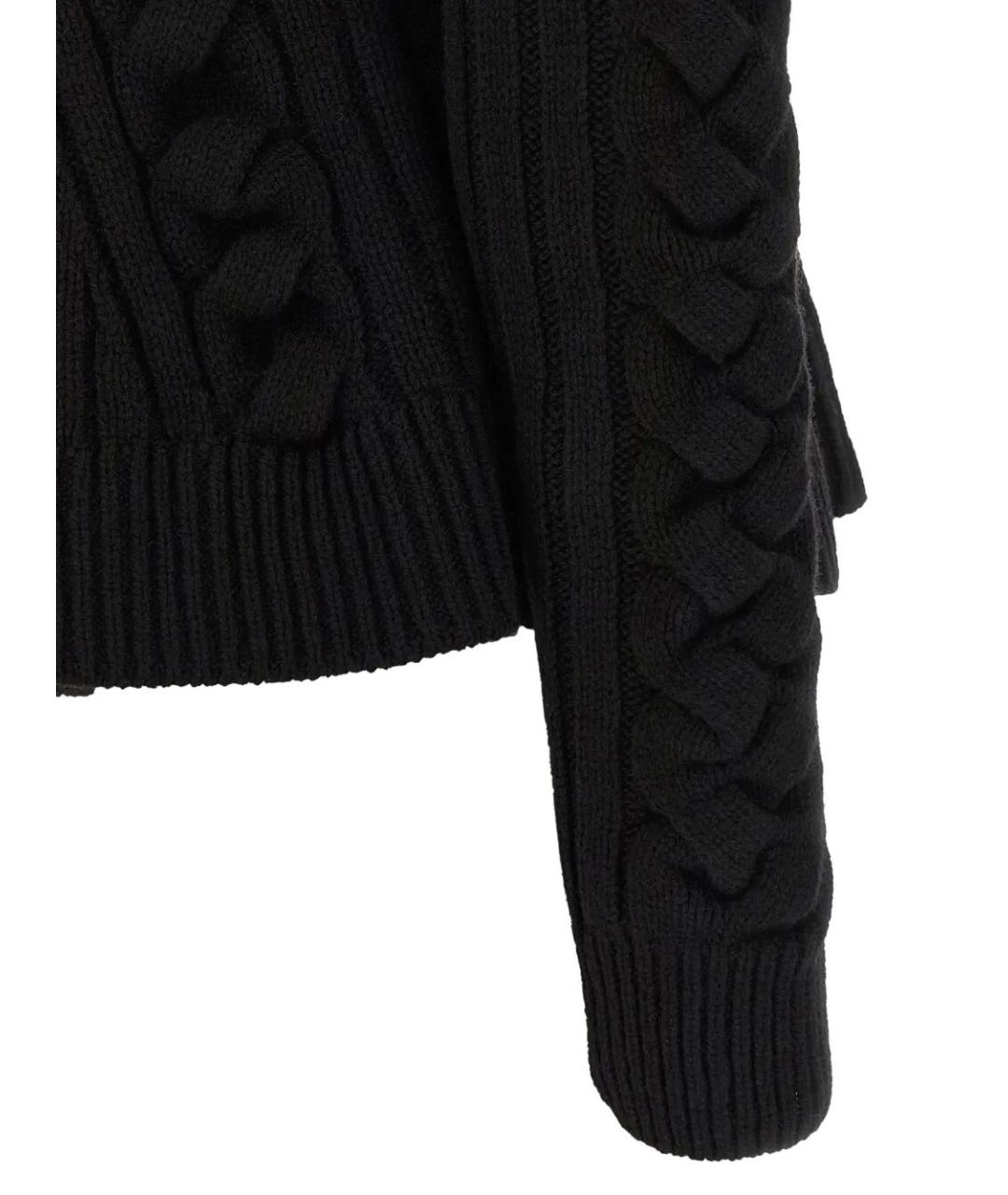 ALEXANDER MCQUEEN Черный шерстяной кардиган, фото 3