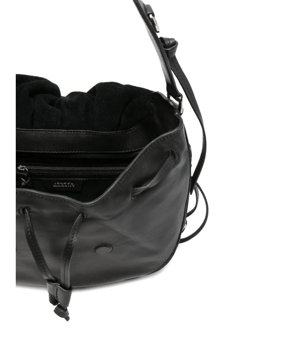ISABEL MARANT Черная кожаная сумка через плечо, фото 4