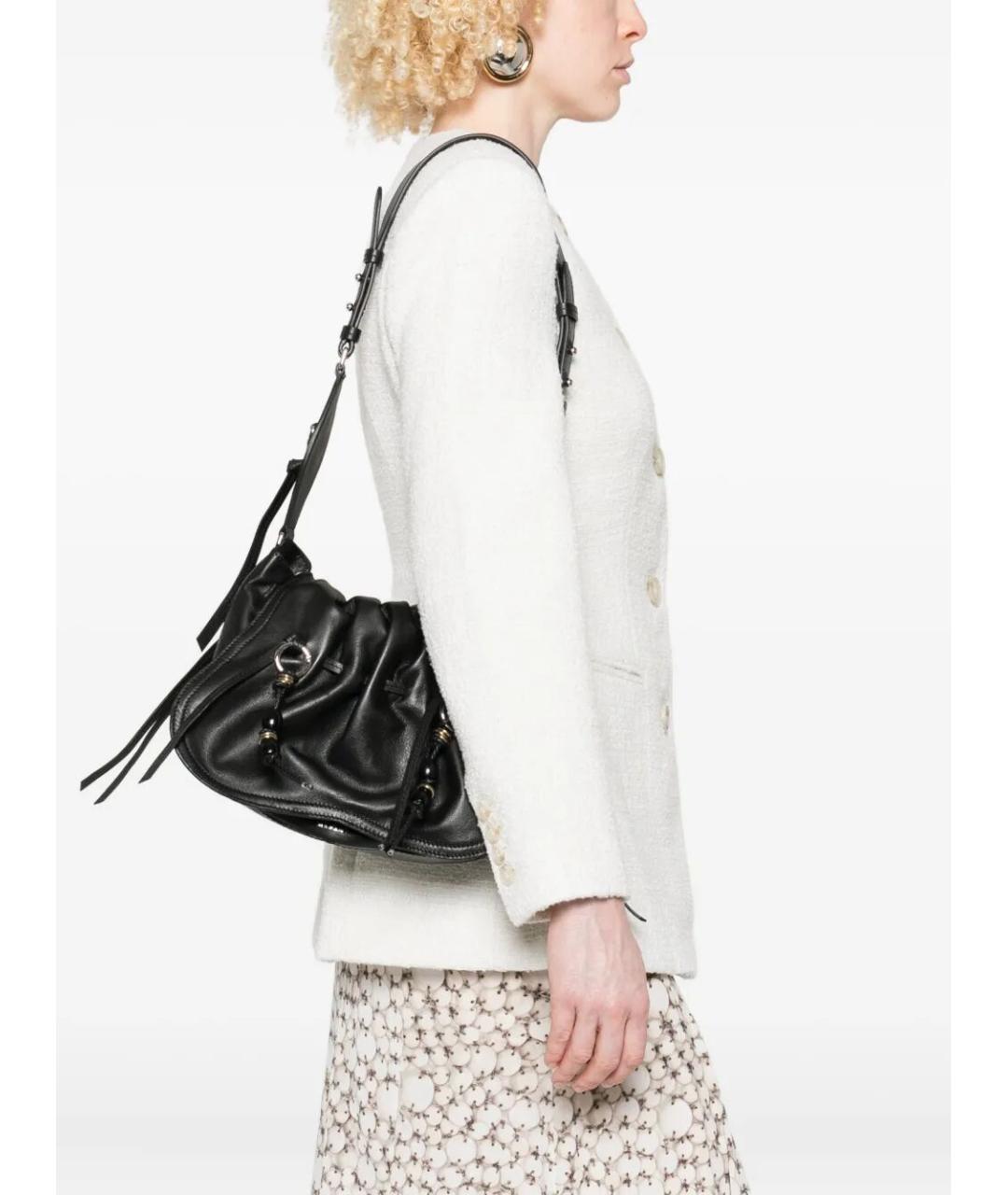 ISABEL MARANT Черная кожаная сумка через плечо, фото 2