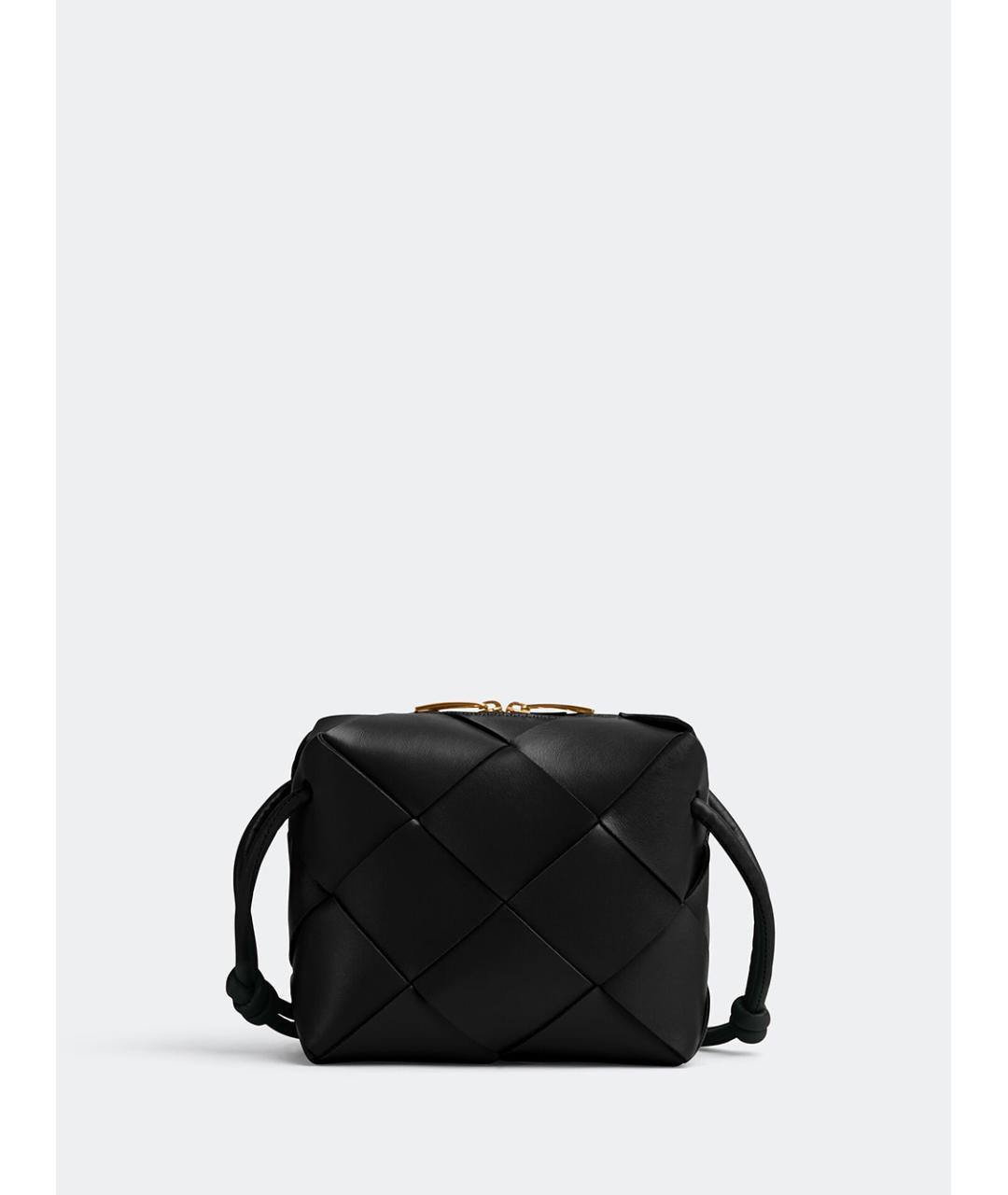 BOTTEGA VENETA Черная кожаная сумка через плечо, фото 10