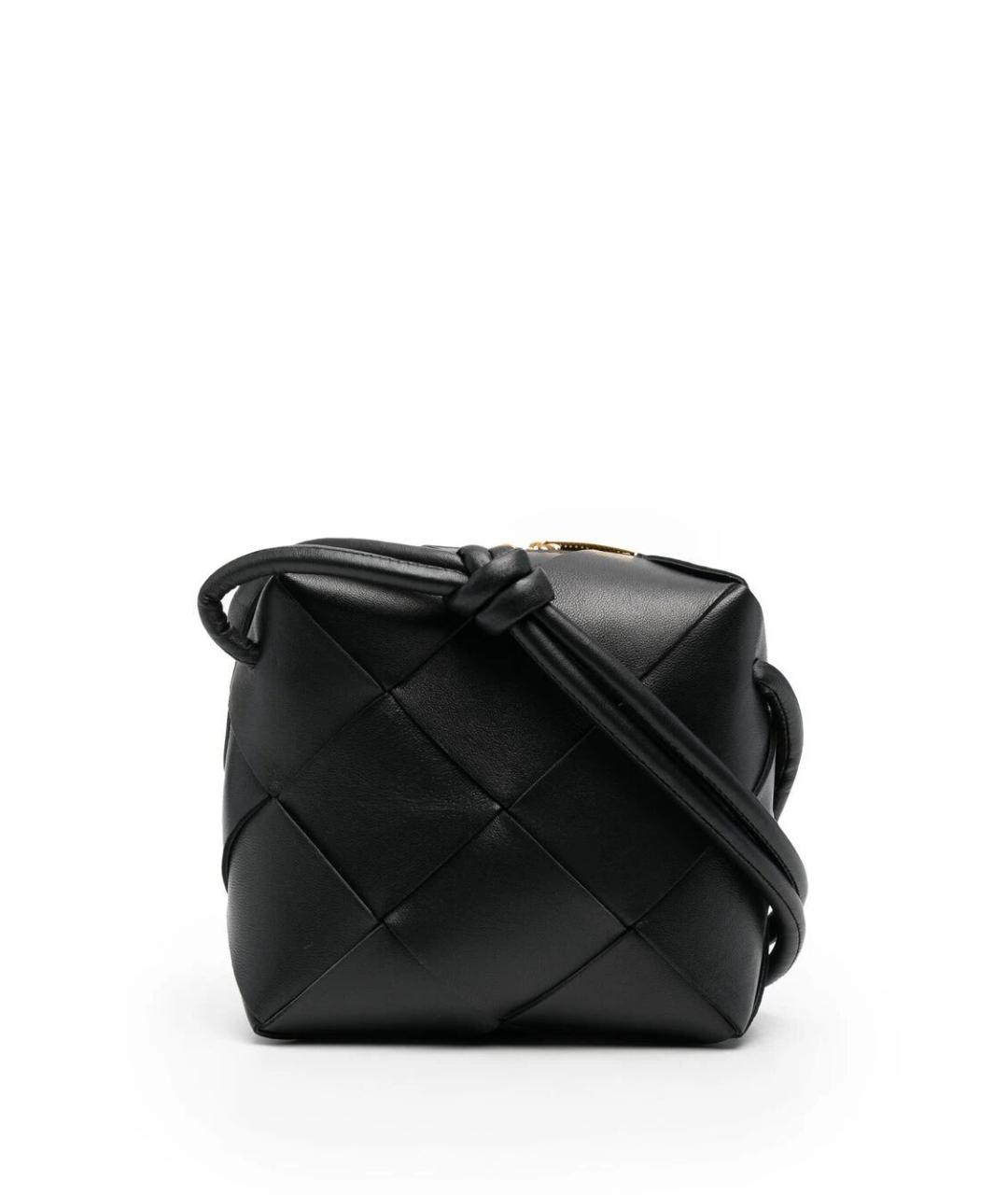 BOTTEGA VENETA Черная кожаная сумка через плечо, фото 4