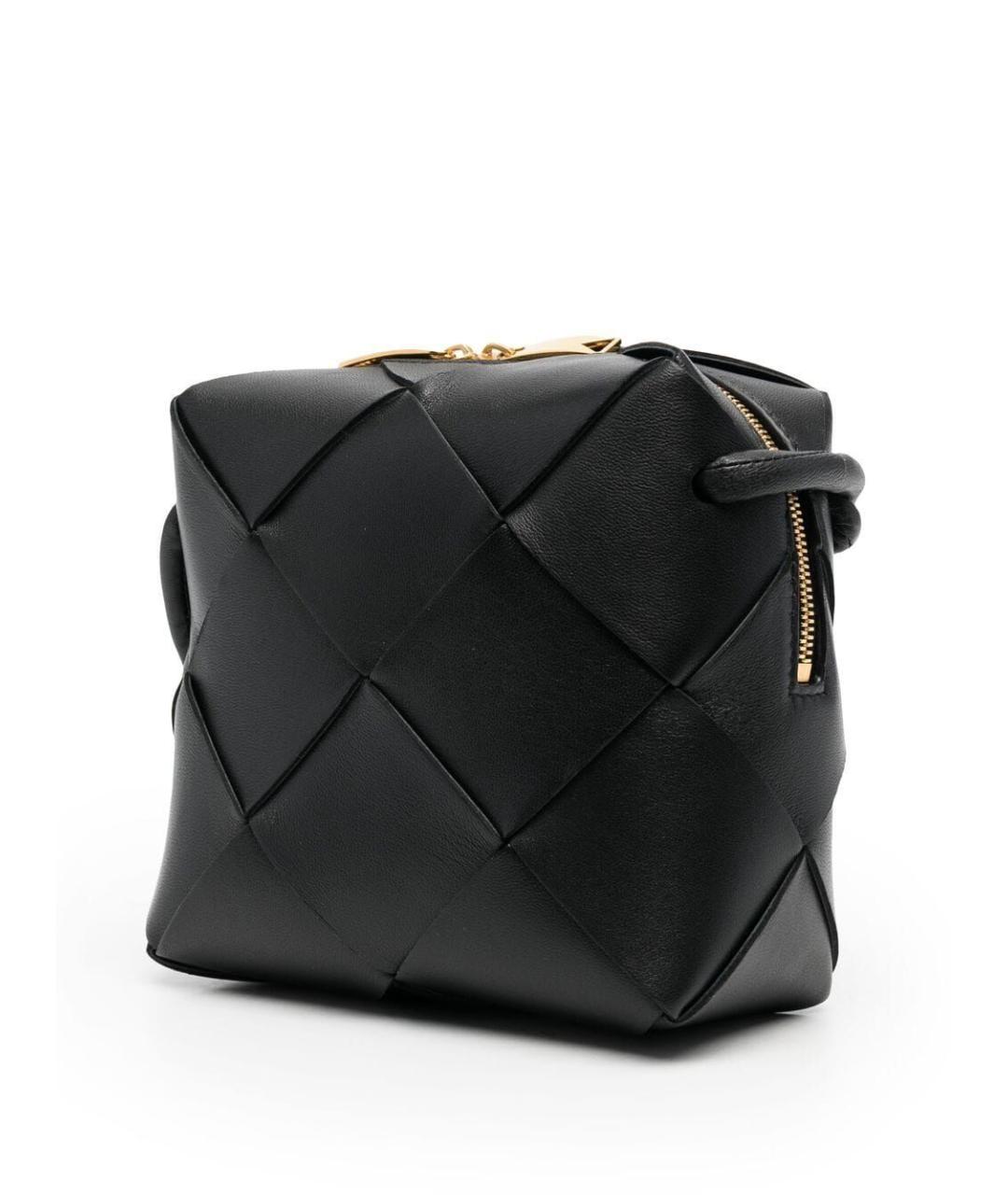 BOTTEGA VENETA Черная кожаная сумка через плечо, фото 6