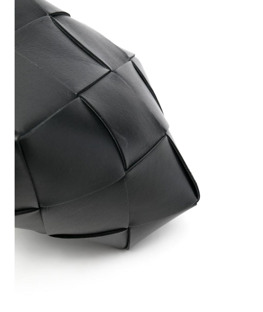 BOTTEGA VENETA Черная кожаная сумка через плечо, фото 8