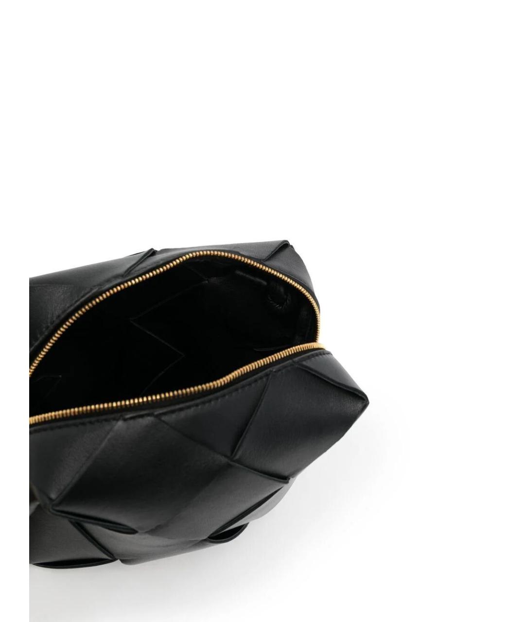 BOTTEGA VENETA Черная кожаная сумка через плечо, фото 7