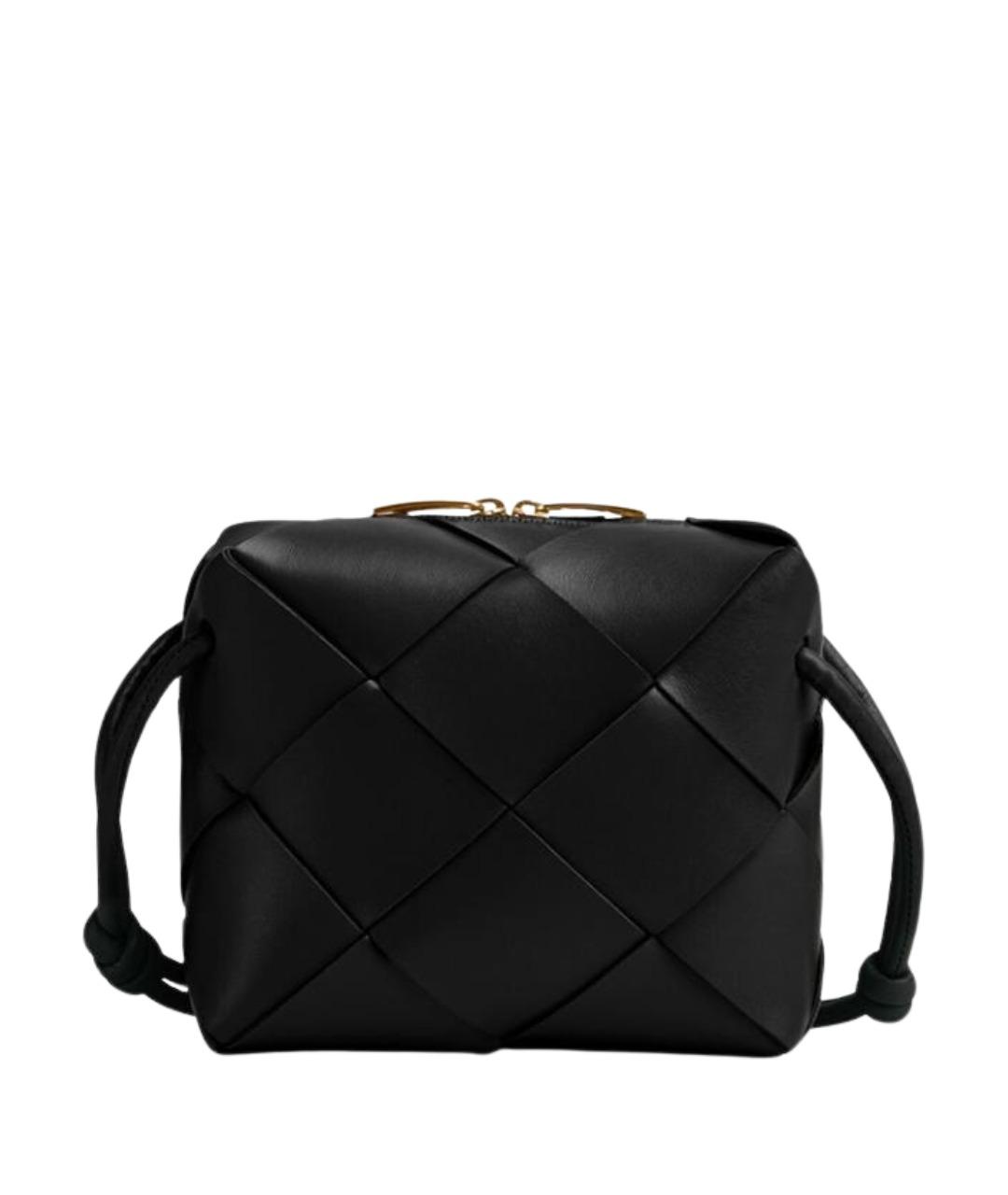 BOTTEGA VENETA Черная кожаная сумка через плечо, фото 1