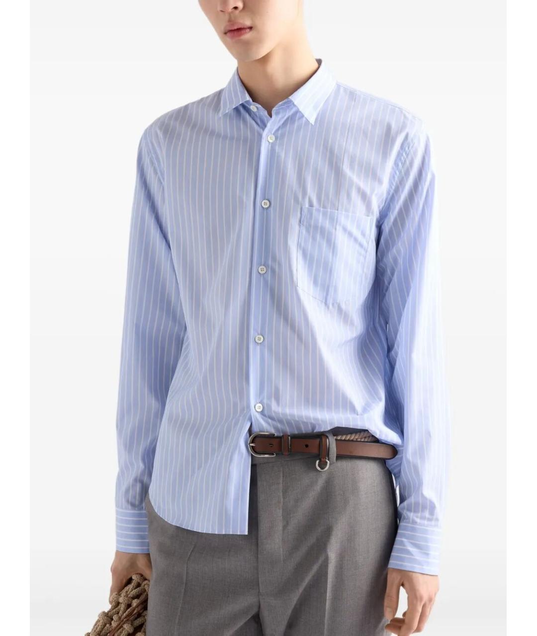 PRADA Голубая хлопковая кэжуал рубашка, фото 2