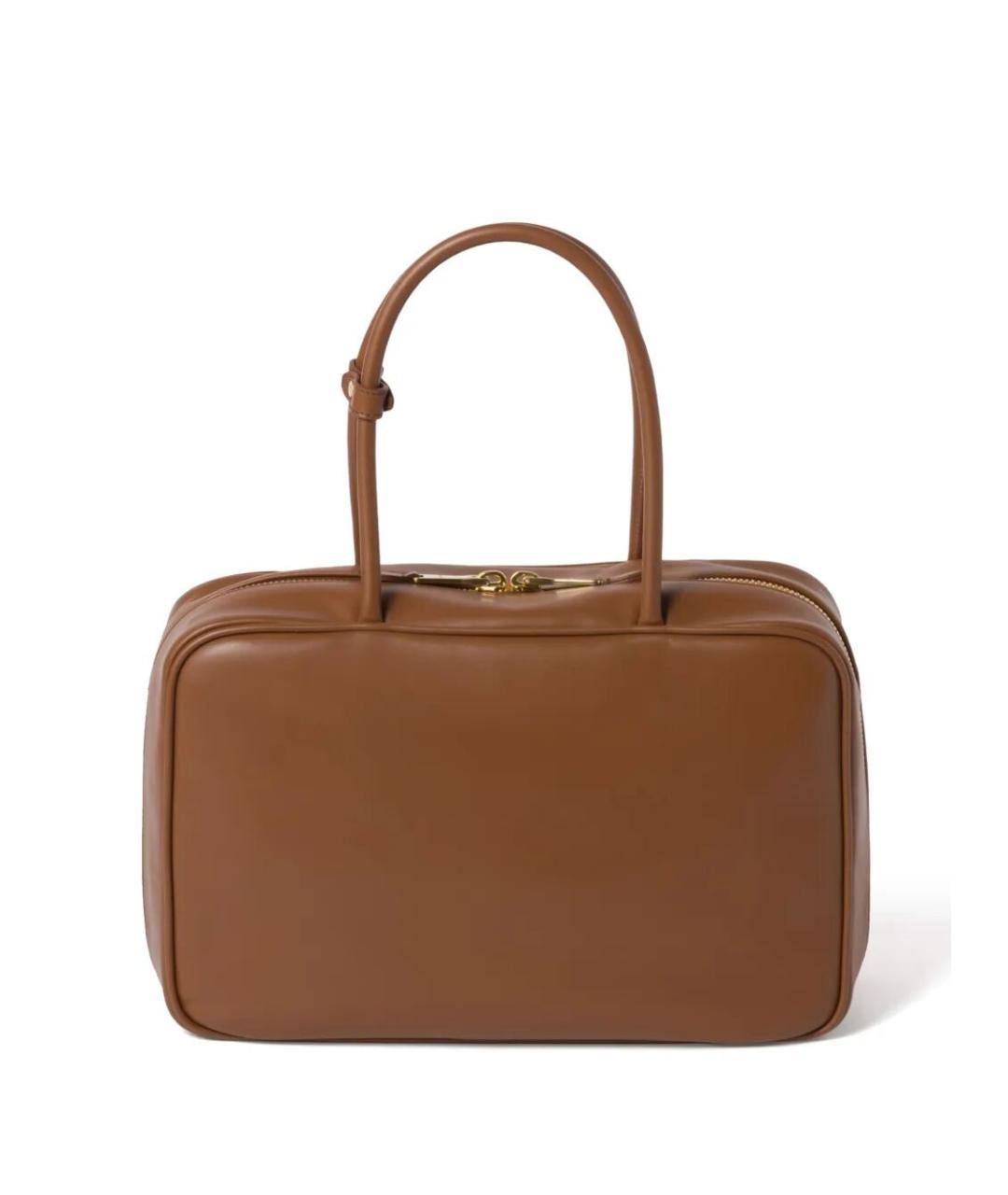 MIU MIU Коричневая кожаная сумка тоут, фото 3